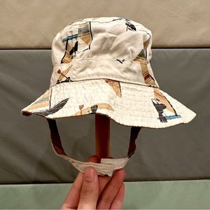 Carter’s Cotton Bucket Sun Jungle Hat Reversible Strap TODDLER.Tan
